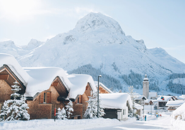     Snow-covered village Lech Zürs am Arlberg / Lech am Arlberg