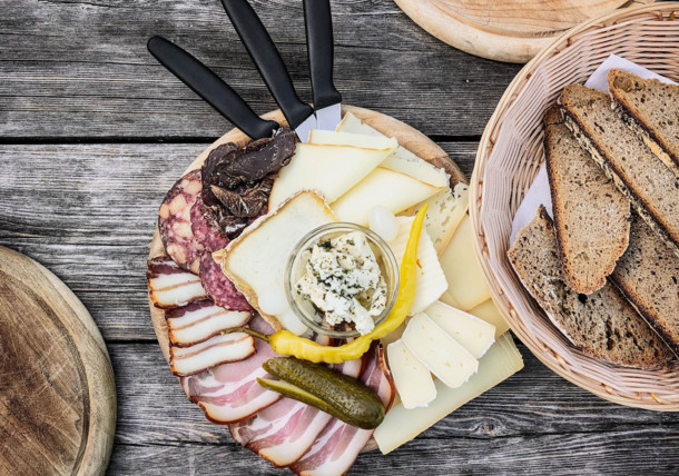     A delicious snack at an alpine hut in the area of Grossarl 