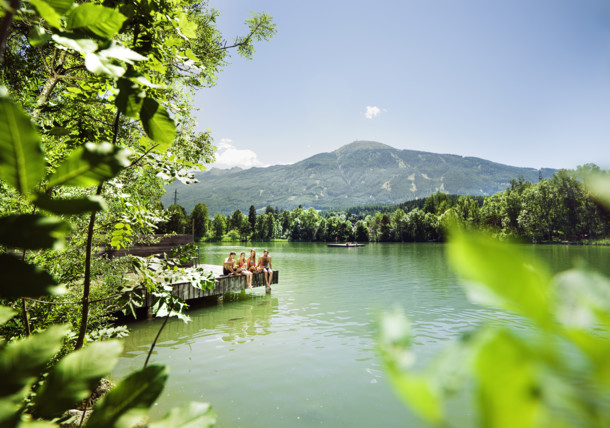     swimming at lake Lanser See 