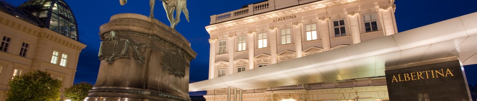     Equestrian statue in front of Albertina 