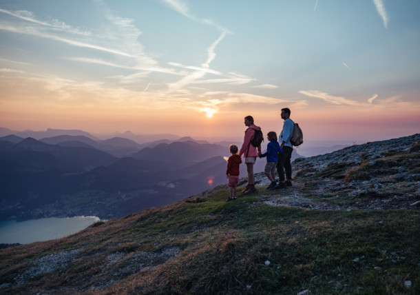 sunset at Schafberg mountain 