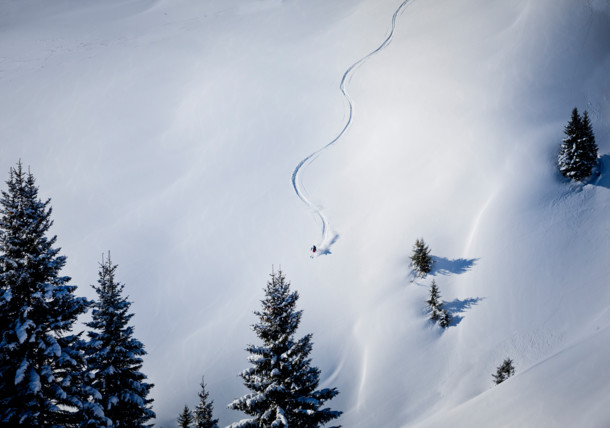     Off-piste skiing in the Skicircus Saalbach Hinterglemm Leogang Fieberbrunn 