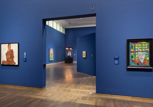 Exhibition view Hundertwasser - Schiele, Imagine Tomorrow / Leopold Museum Vienna