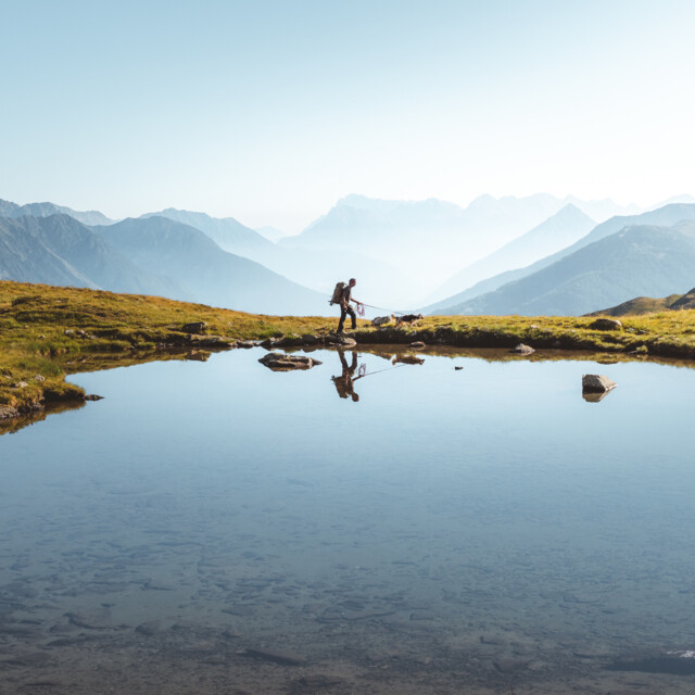     Mountain lake on Giggler Spitze 