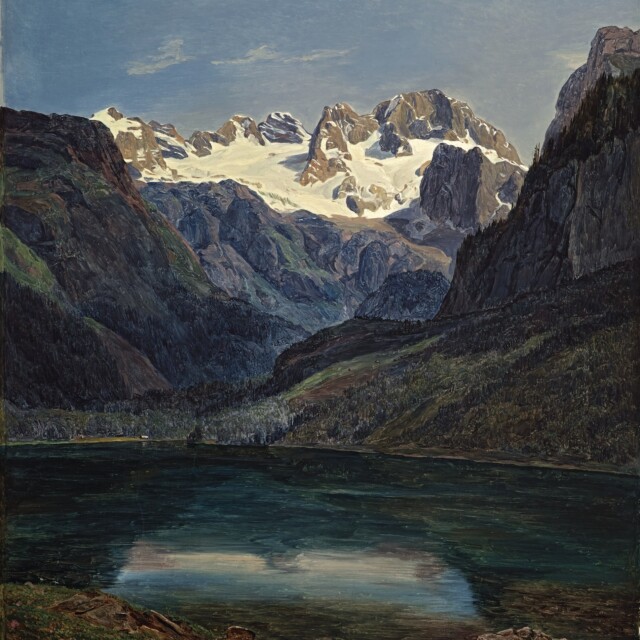     The Dachstein with Lake Gosau, Ferdinand Georg Waldmüller 