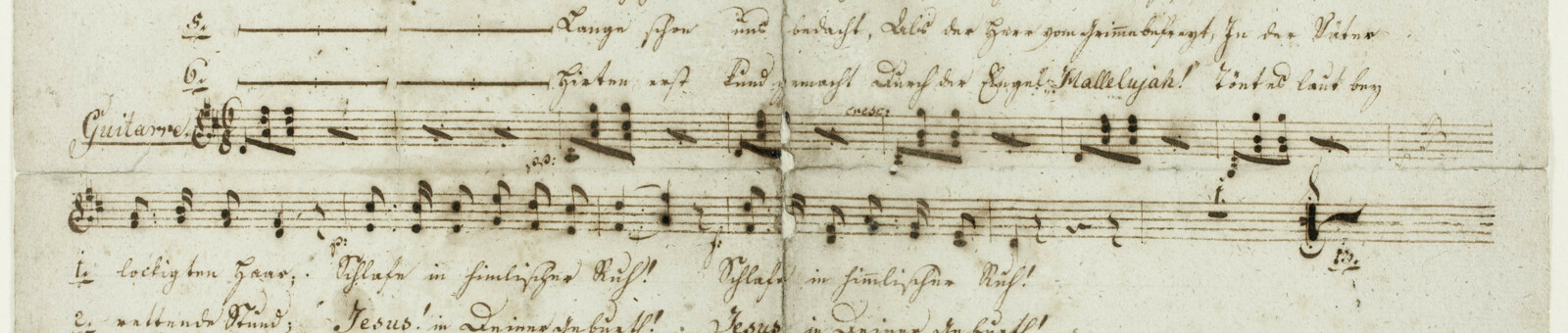     Autograph of the song "Silent Night" 