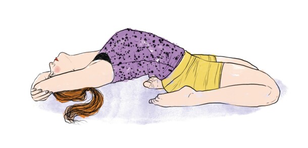     Reclining Thunderbolt Pose 