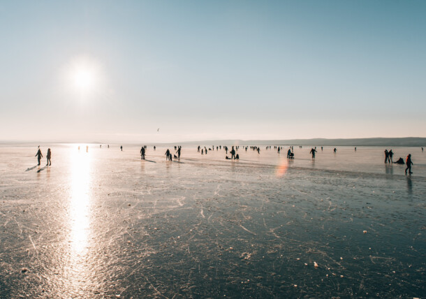     Winter on Lake Neusiedl in Burgenland / Neusiedlersee