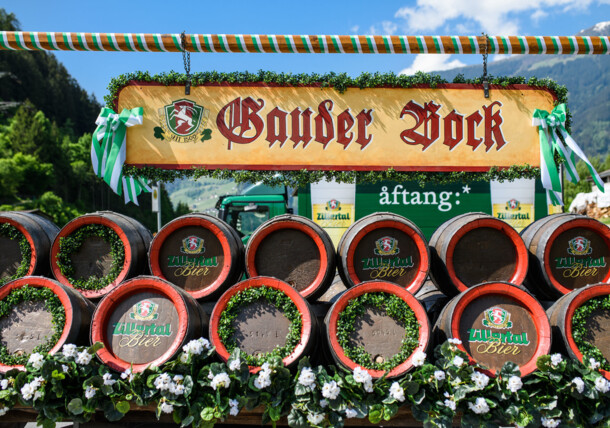     Festival float of the Zillertal Bier Brewery as part of the Gauder Festival 