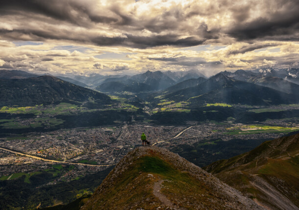     View from the Nordkette towards Innsbruck 