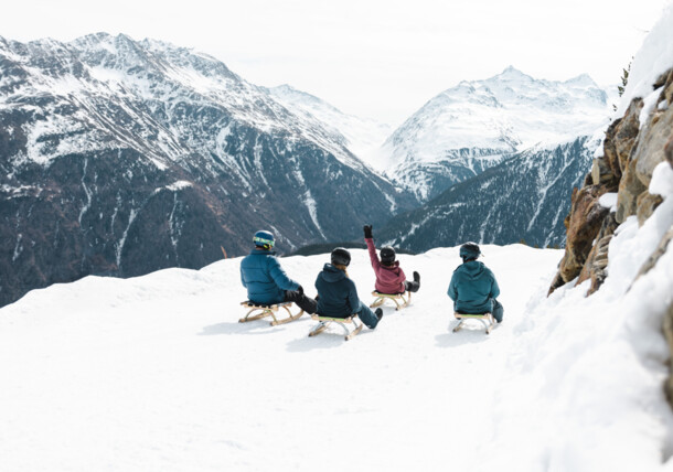     Tobogganing in Sölden, Ötztal valley / Sölden